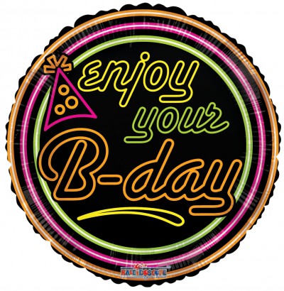 18" SP: ENJOY YOUR B-DAY NEON GELLIBEAN