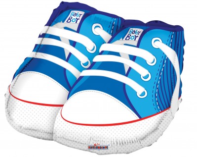 18" SP: BABY SHOES BLUE SHAPE