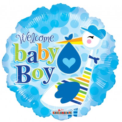 9" BABY BOY STORK