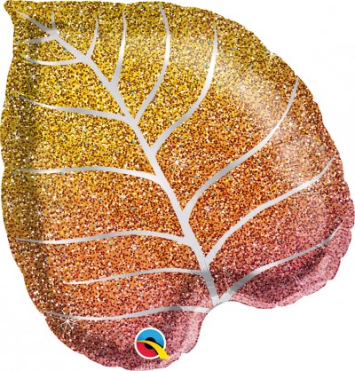 Shape 21" Fall Glittergraphic Ombre Leaf