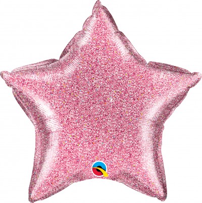 20" Glittergraphic Pink Star (Pkgd)