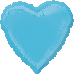  Caribbean Blue Decorator Heart