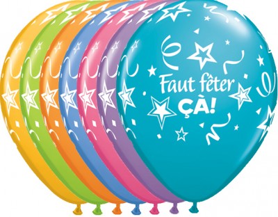 11" Faut fêter ça! Serperntins Assortiment contemporain (50/sac)