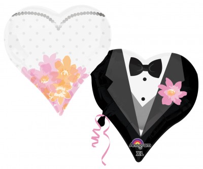 SuperShape Wedding Couple Hearts