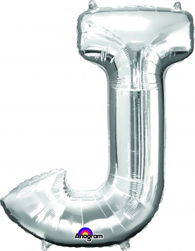 Anagram SuperShape Letter " J " Silver
