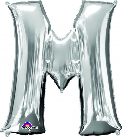 Anagram SuperShape Letter "M" Silver