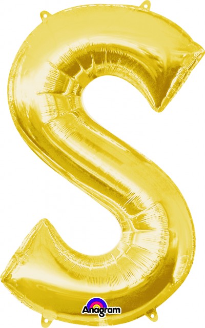Anagram SuperShape Letter "S" Gold