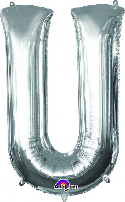 Anagram SuperShape Letter "U" Silver