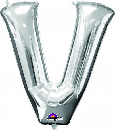 Anagram SuperShape Letter "V" Silver