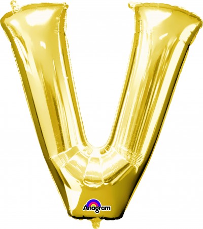 Anagram SuperShape Letter "V" Gold