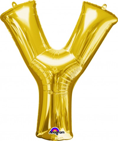 Anagram SuperShape Letter "Y" Gold