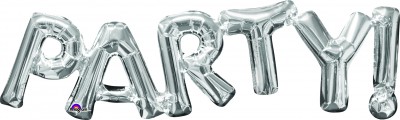SuperShape Phrase " PARTY" Silver