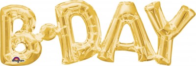 SuperShape Phrase " BDAY" Gold
