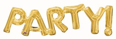 SuperShape Phrase " PARTY" Gold