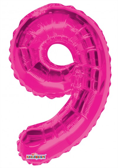 AirFilled: 14" NUMBER 9 HOT PINK