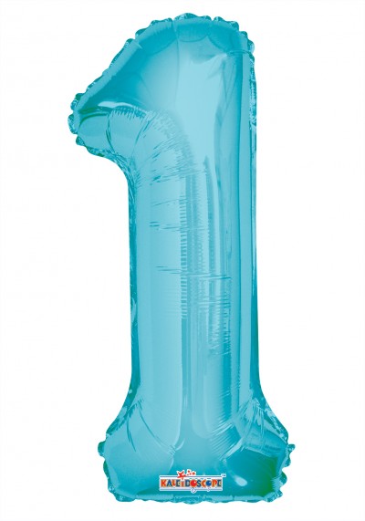 AirFilled: 14" NUMBER 1 LIGHT BLUE