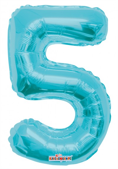 AirFilled: 14" NUMBER 5 LIGHT BLUE