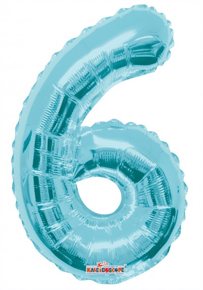 AirFilled: 14" NUMBER 6 LIGHT BLUE