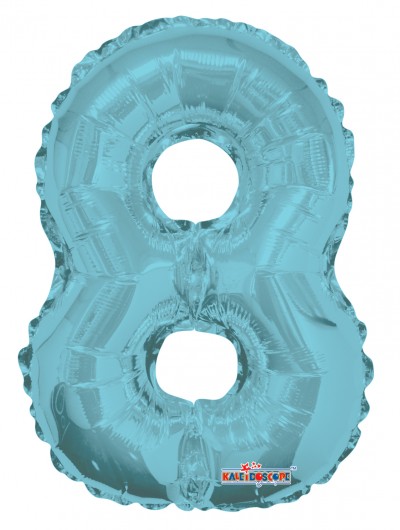 AirFilled: 14" NUMBER 8 LIGHT BLUE
