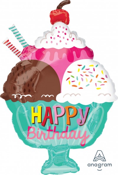 Junior Shape Ice Cream Sundae HBD