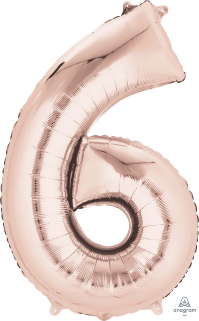 SuperShape Number 6 Rose Gold