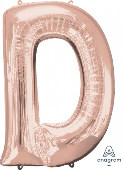 Anagram SuperShape Letter "D" Rose Gold