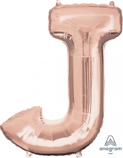 Anagram SuperShape Letter "J" Rose Gold