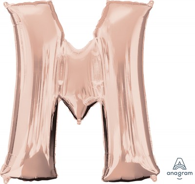 Anagram SuperShape Letter "M" Rose Gold