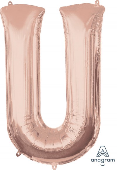 Anagram SuperShape Letter "U" Rose Gold
