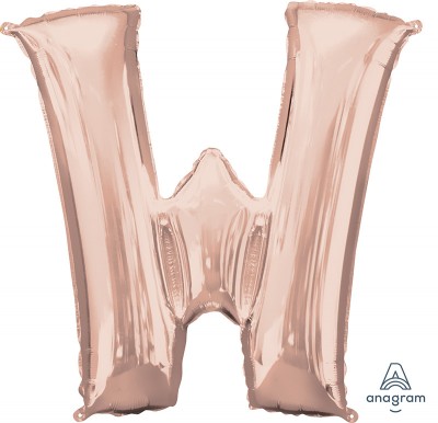 Anagram SuperShape Letter "W" Rose Gold