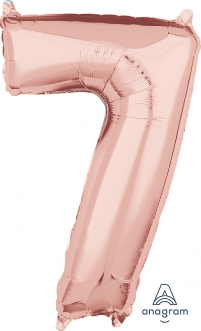 Anagram Mid-Size Shape Number "7" Rose Gold 26 inch