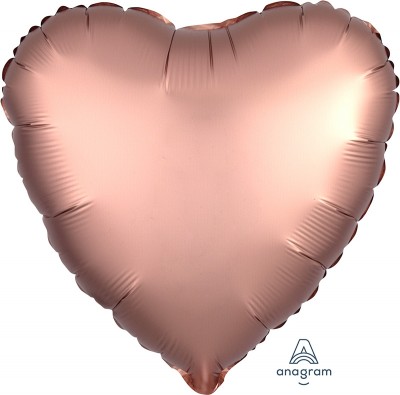 Standard Satin Luxe Rose Copper Heart  (Flat)