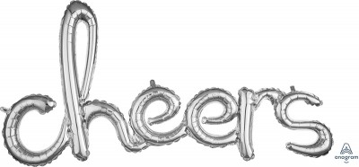 Script Phrase "Cheers" Silver
