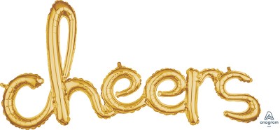 Script Phrase "Cheers" Gold