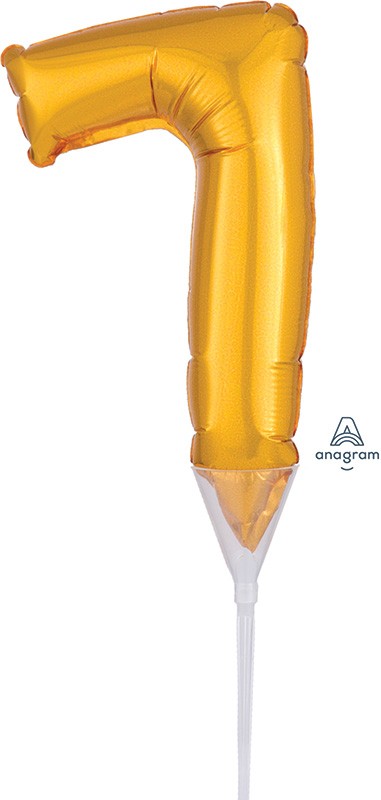 Anagram CI: Cake Pick Numbers Micro Number " 7 " Gold