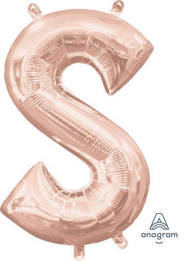 Anagram MiniShape Letter "S" Rose Gold