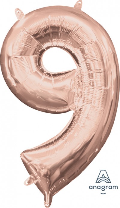 Anagram MiniShape Number "9" Rose Gold