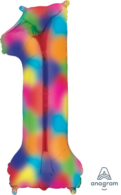 Anagram SuperShape Number 1 Rainbow Splash