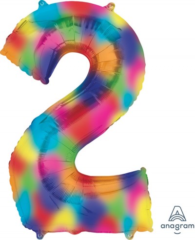 Anagram SuperShape Number 2 Rainbow Splash