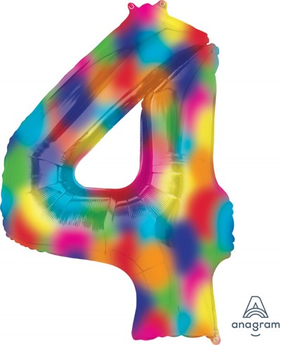 Anagram SuperShape Number 4 Rainbow Splash