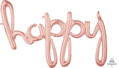 CI: Script Phrase Happy Rose Gold