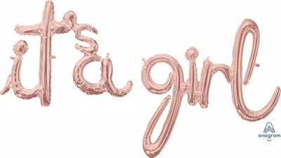 CI: Script Phrase It's A Girl Rose Gold