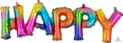 Block Phrase Happy Rainbow Splash