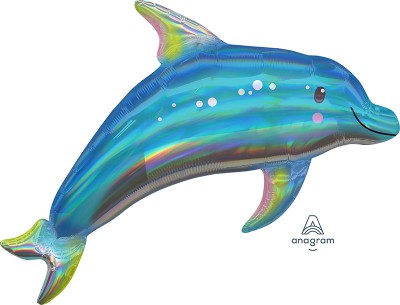 SuperShape Holographic Iridescent Blue Dolphin