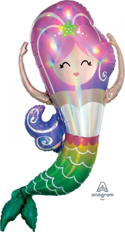 SuperShape Holographic Iridescent Mermaid