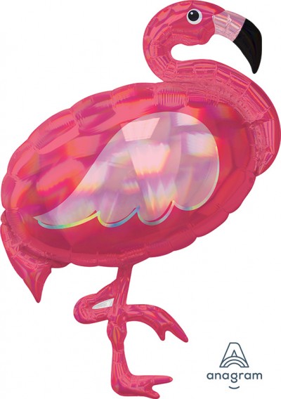 SuperShape Holographic Iridescent Pink Flamingo