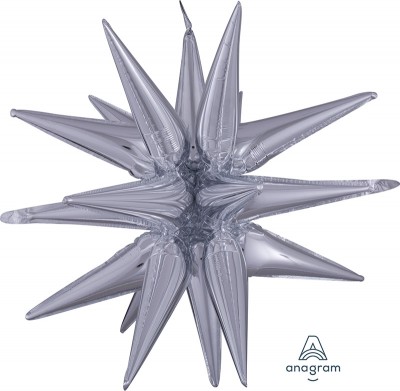 Multi-Balloon Magic Star Large Silver