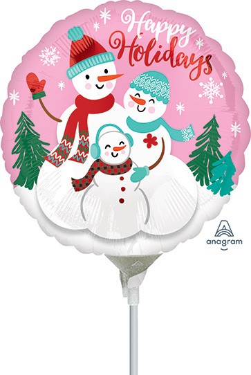 9" Happy Holidays Snow Family