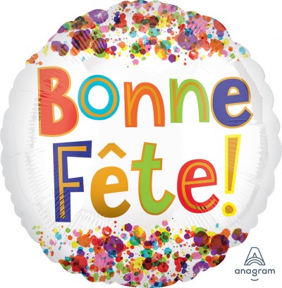 Standard Bonne Fete Watercolor Dots