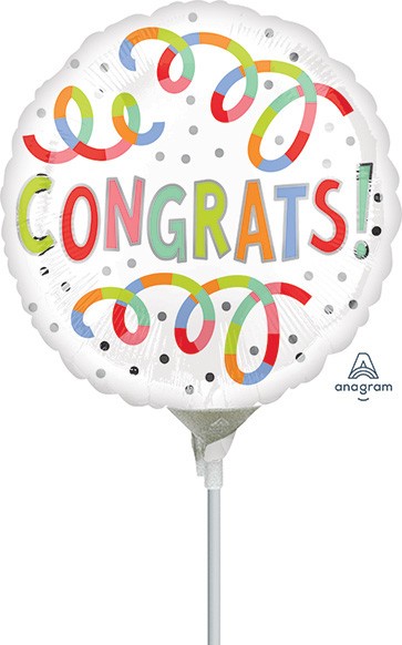 9" Congrats Swirls